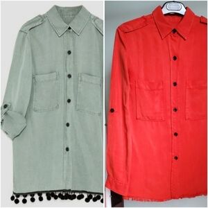 Zara 2-piece Premium Denim Collection Shirt Bundle